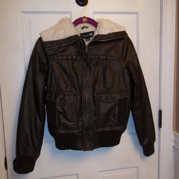 Forever 21 Aviator Style Jacket Size Small - Picture 2 of 8